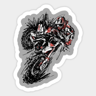 Scribble Super Cross Sticker